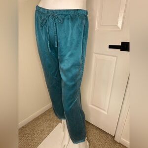 LILYSILK Vintage 100% Silk Teal Women’s Pants Size Medium.  #215